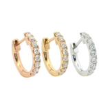 14K/18K Rose Gold Lab Diamond Huggies