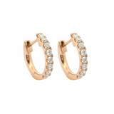 14K/18K Rose Gold Lab Diamond Huggies
